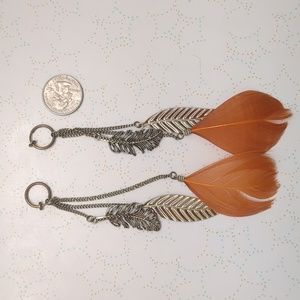 Feather Clip on earrings